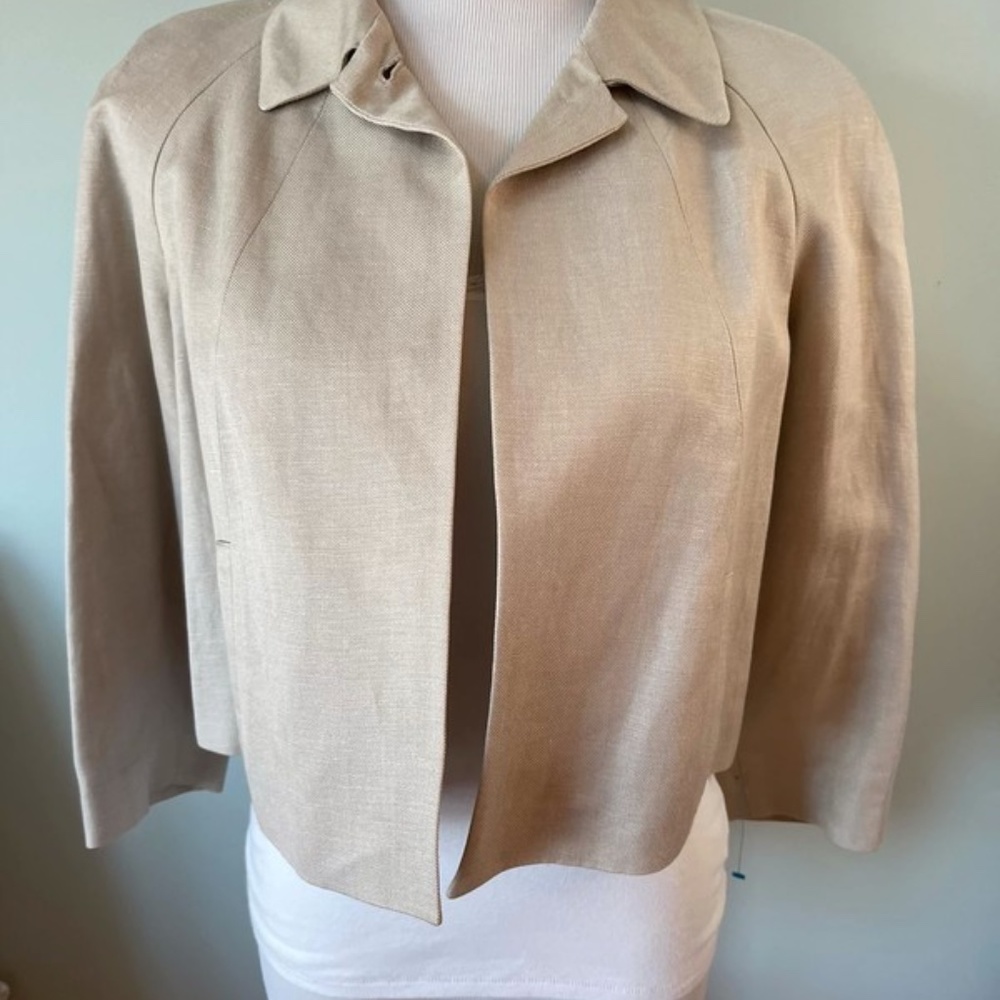 Calvin Klein Long Sleeves Cropped Flared Jacket Size 6